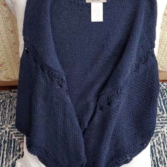Exclusive Berretti Italian Designer Knit Sweater Shawl with Sleeve holes - Picture 6 of 13